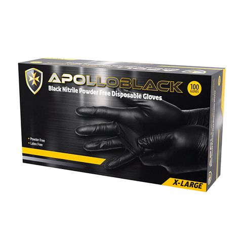 APOLLOBLACK Nitrile Disposable Gloves - XL x 100