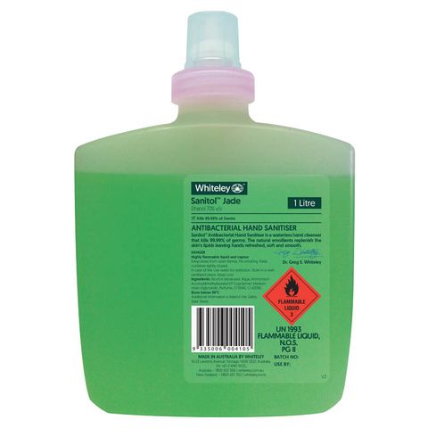 Whiteley Sanitol Jade Alcohol Hand Gel 1L