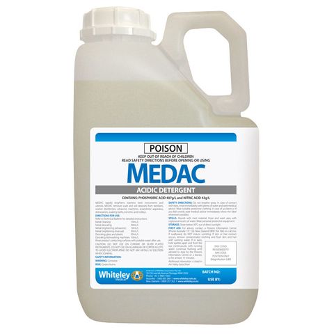 Whiteley Medac Acidic Detergent Wide Neck 5L