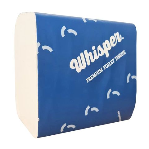 Whisper Premium 2ply Interleaved Toilet tissue 250 sheets x 36 packs