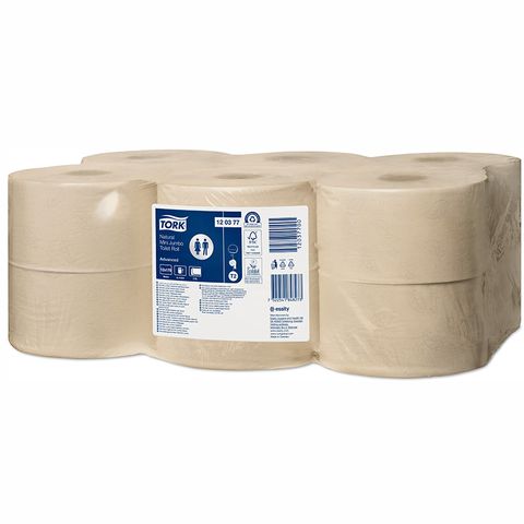 Tork Natural Mini Jumbo Toilet Roll 2ply Advanced T2