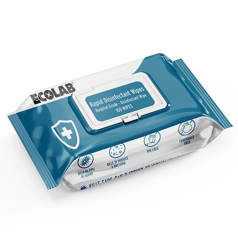 Ecolab Rapid Disinfectant Wipes (pack of 150 wipes)