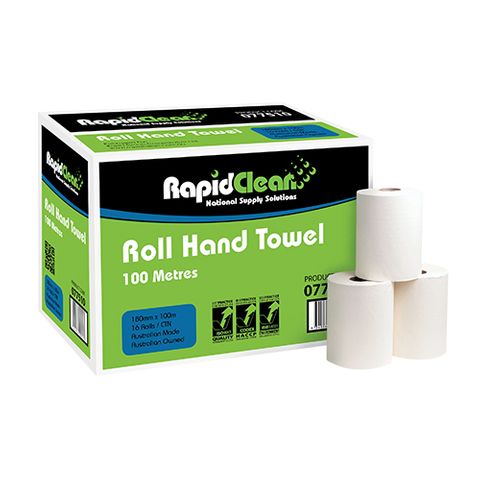 RapidClean 100M Roll Towel X16