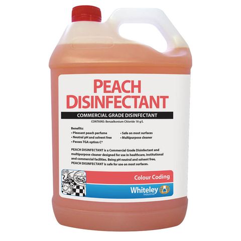 Whiteley Peach Disinfectant Commercial Grade Disinfectant 5L