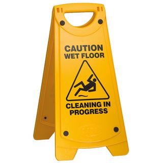 165481 IW-101 Nonslip A-Frm Caut Sign Yellow