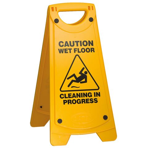 165481 IW-101 Nonslip A-Frm Caut Sign Yellow