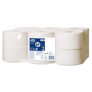 Tork Recycled Mini Jumbo Toilet Roll 2ply Advanced 12 rolls x 170mts