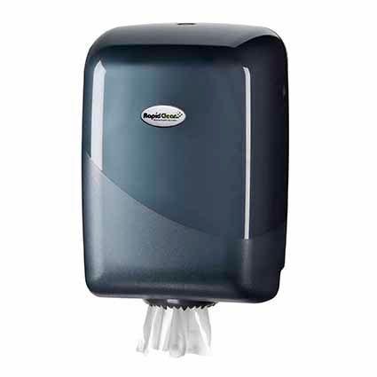 RapidClean Dispenser Black Pearl Centre Pull Towel