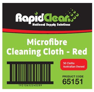 RapidClean Microfibre Cloth - Red Crton 50