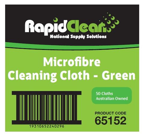 RapidClean Microfibre Cloth - Green Carton 50