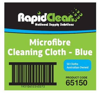 RapidClean Microfibre Cloth - Blue Ctn 50