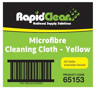 RapidClean Microfibre Cloth - Yellow Carton 50