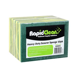 RapidClean HEAVY-DUTY SCOURER SPONGE 10pk