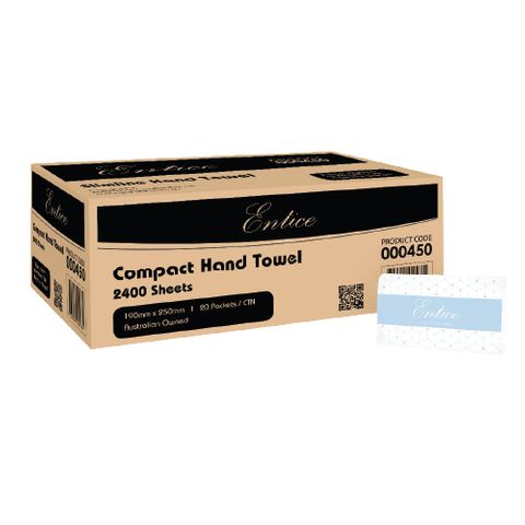 RapidClean Entice COMPACT Hand Towel 5 Fold 2400 SHT x 16