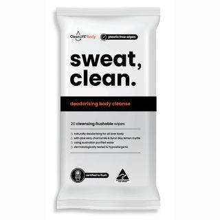 Cleanlife Sweat Clean Wipes 240mm x 200mm 20 wipes