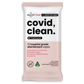 Cleanlife COVID Clean Wipes 200mm x 140mm 15 wipes