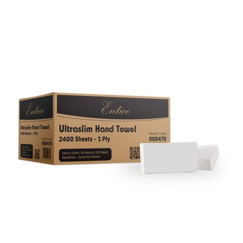 RapidClean Entice Ultraslim Hand Towel 4 Fold 2400s