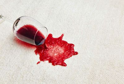 red wine spill