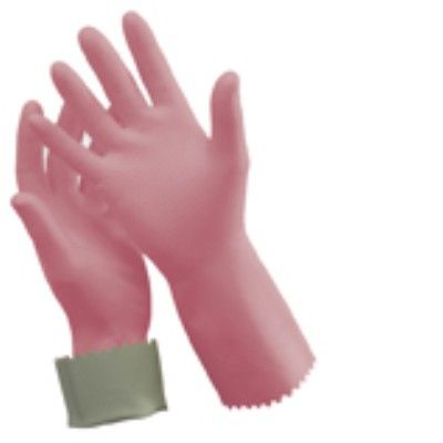 Pink Silverlined Gloves Sz 8 - Med