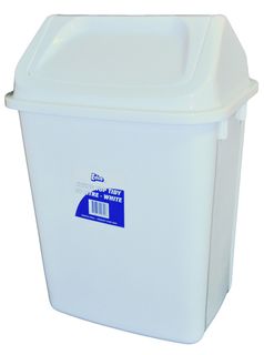 Edco Swing Top Tidy Bin 30 Ltr White