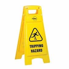 Tripping Hazard Sign  Black/Yellow