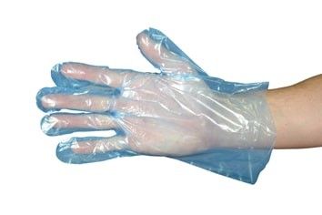 Glove Polyethylene Blue(L)pk500 0.016mm