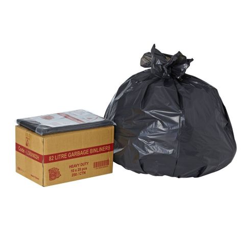 82L Black AP Bin Liner-20um; Ctn 250