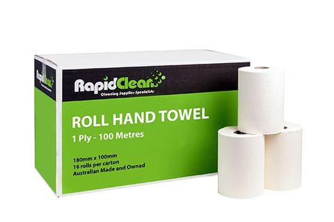 Rapid Hand Towel Roll 1 ply(Ctn16x 100m)