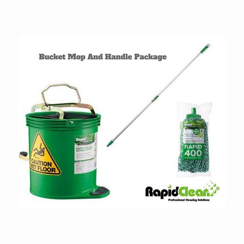 Rapid Green Mop Handle Bucket Pkg