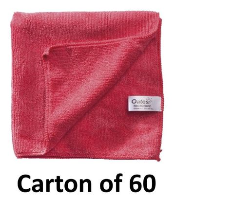 Carton 60 Red Oates Microfibre Cloth