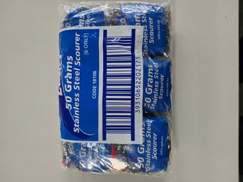 S/Steel Scourer 50gm (6 Pack)