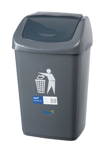 165951- 40lt Flip Bin Grey