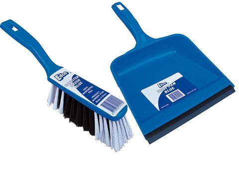 Edco Dust Pan & Brush Set Blue only