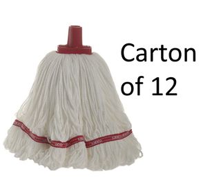 Premium Microfibre Round Mop Red x12