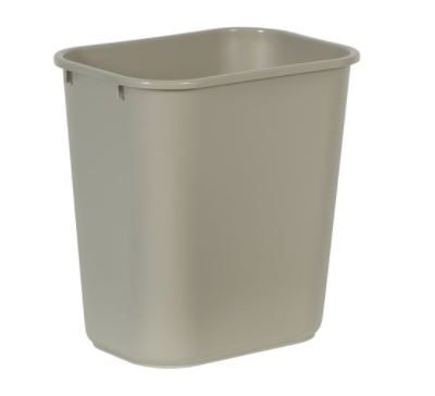 Wastebasket Med Rect 27L Beige