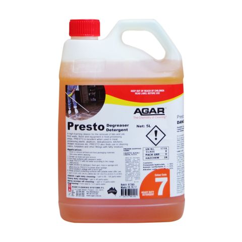 Agar Presto Caustic Degreaser 5lt PH13.5