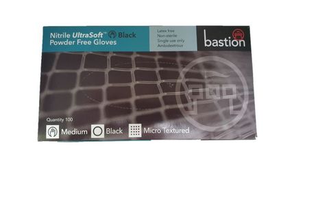 Nitrile Glove Medium Black P/F