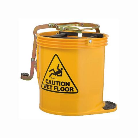 Oates Contractor Wringer Bucket - YELLOW