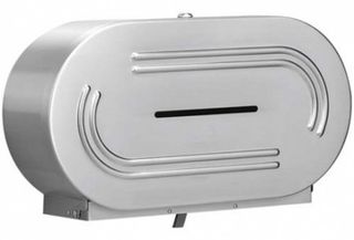 Dual Jumbo Toilet Roll Dispenser S/Steel