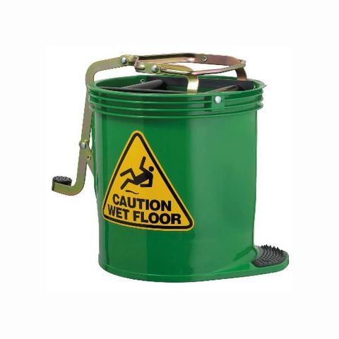 165422 15L Green Contract Wringer Bucket