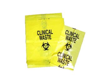 Clinical Waste Bags-Yellow 50um;Ctn 200