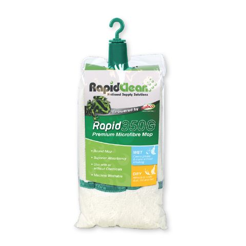 Rapid Microfibre Round Mop green 350g