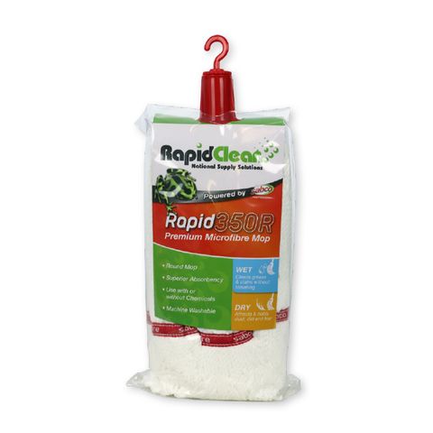 Rapid Microfibre Round Mop RED 350g
