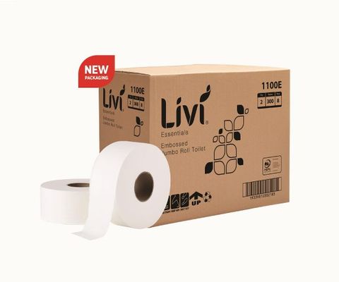 Livi Essentials Jumbo Toilet 2 Ply 300m