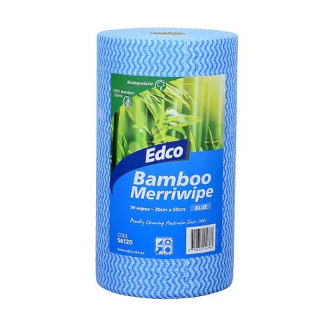 Edco Bamboo Blue Merriwipe Roll