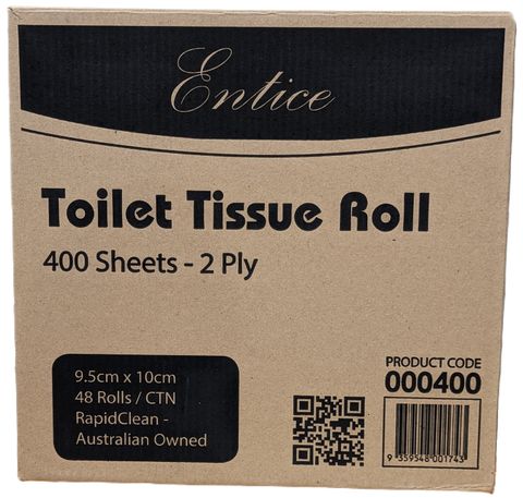 Entice 400sht 2ply Toilet Roll CTN48