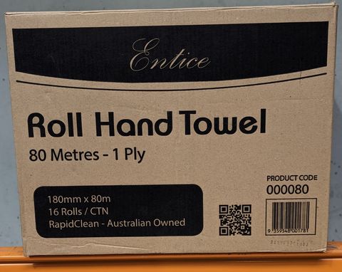 Entice Roll Towel 80m ctn16 soft