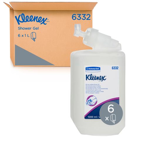 Kleenex Hair & Body Gel 1lit ctn6