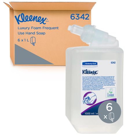 KC6342 Luxury Foam Soap 1lt ctn6 no frag