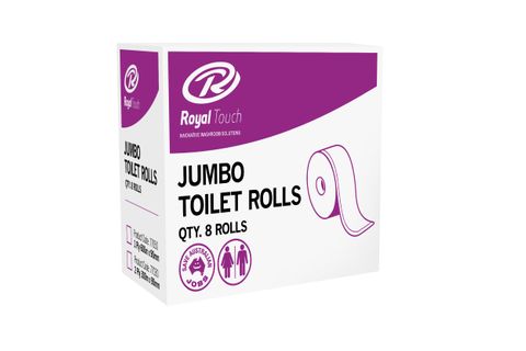 Royal 500m Jumbo Toilet Roll 1ply ctn8